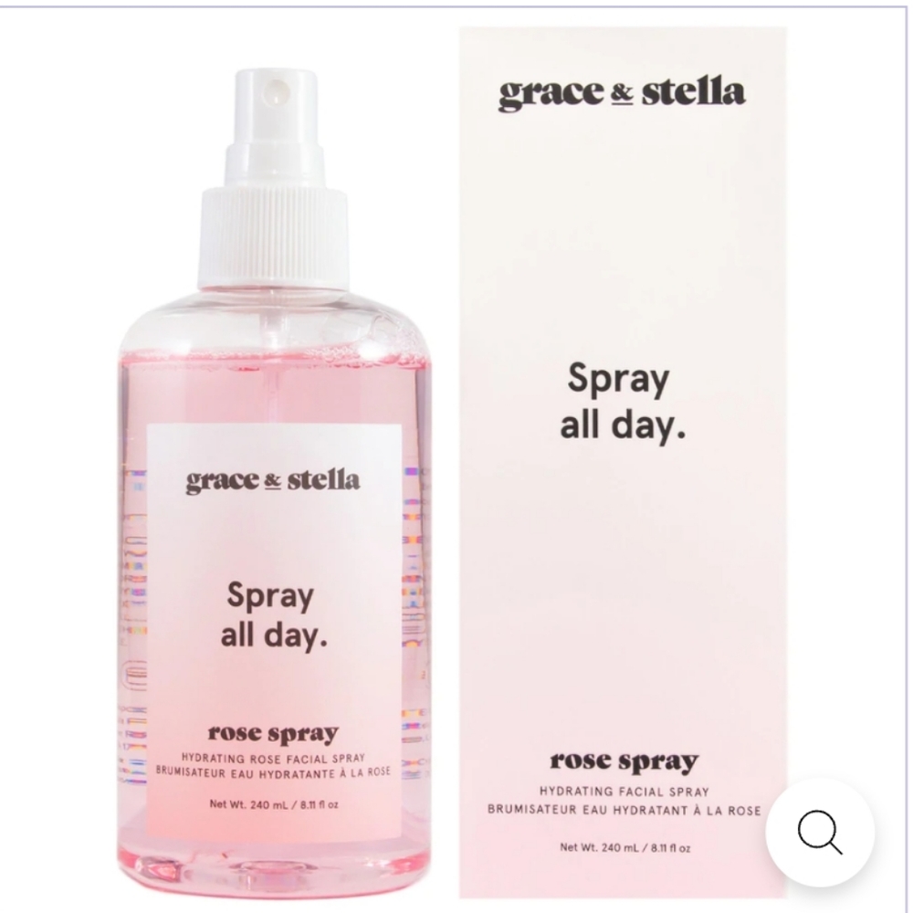 NWT! Grace & Stella! Spray All Day! Rose Hydrating Facial Spray! 8.11fl oz!